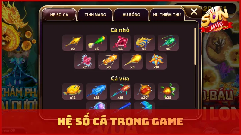 Hệ số cá trong game